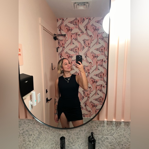 Reformation Neil Knit Black Mini Dress - Picture 5 of 6